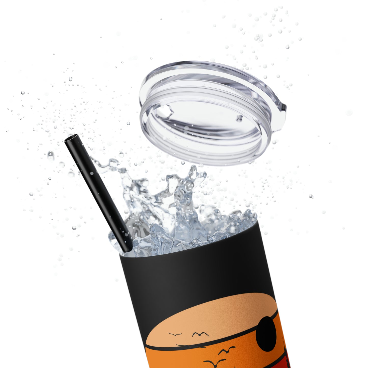 Adventure Maars Skinny Tumbler with Straw, 20oz