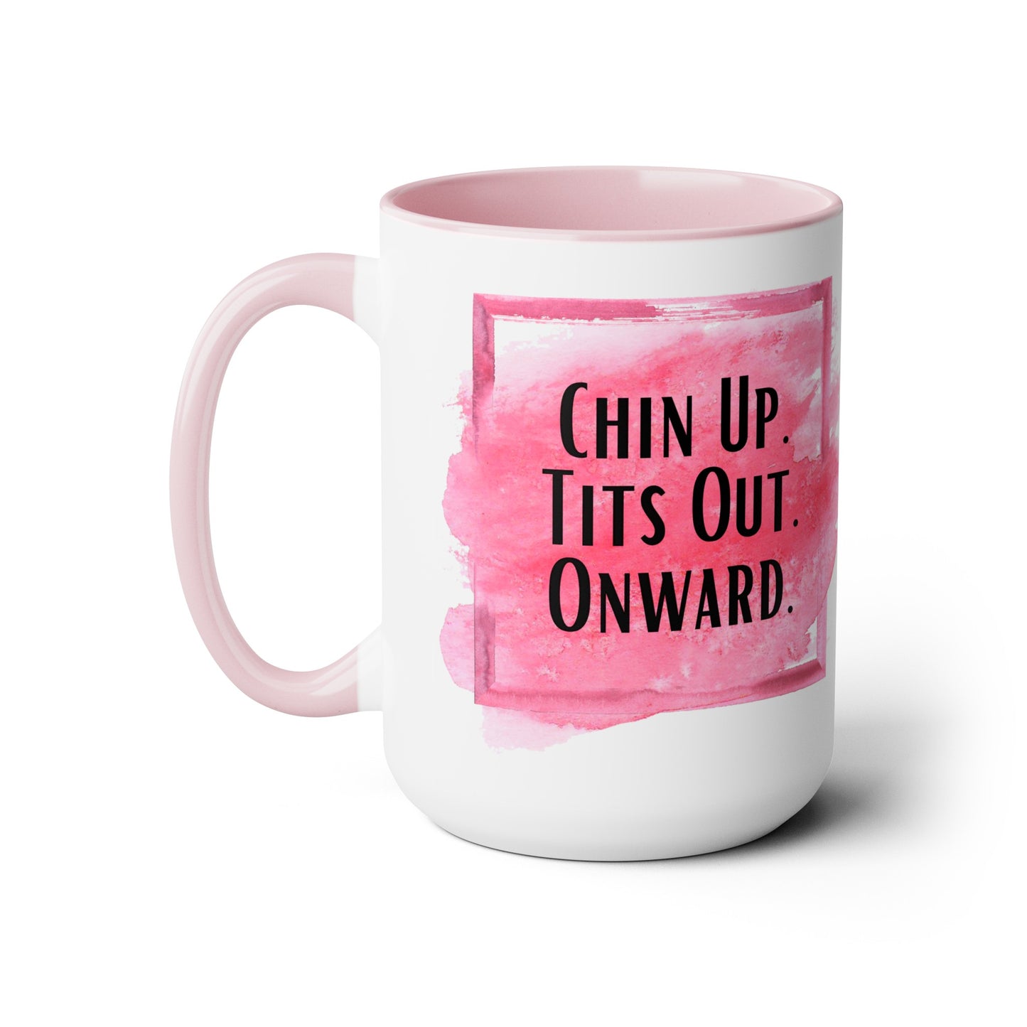 Chin Up Two-Tone Coffee Mugs, 15oz