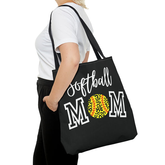 Softball Cheetah Mom Tote Bag (AOP)