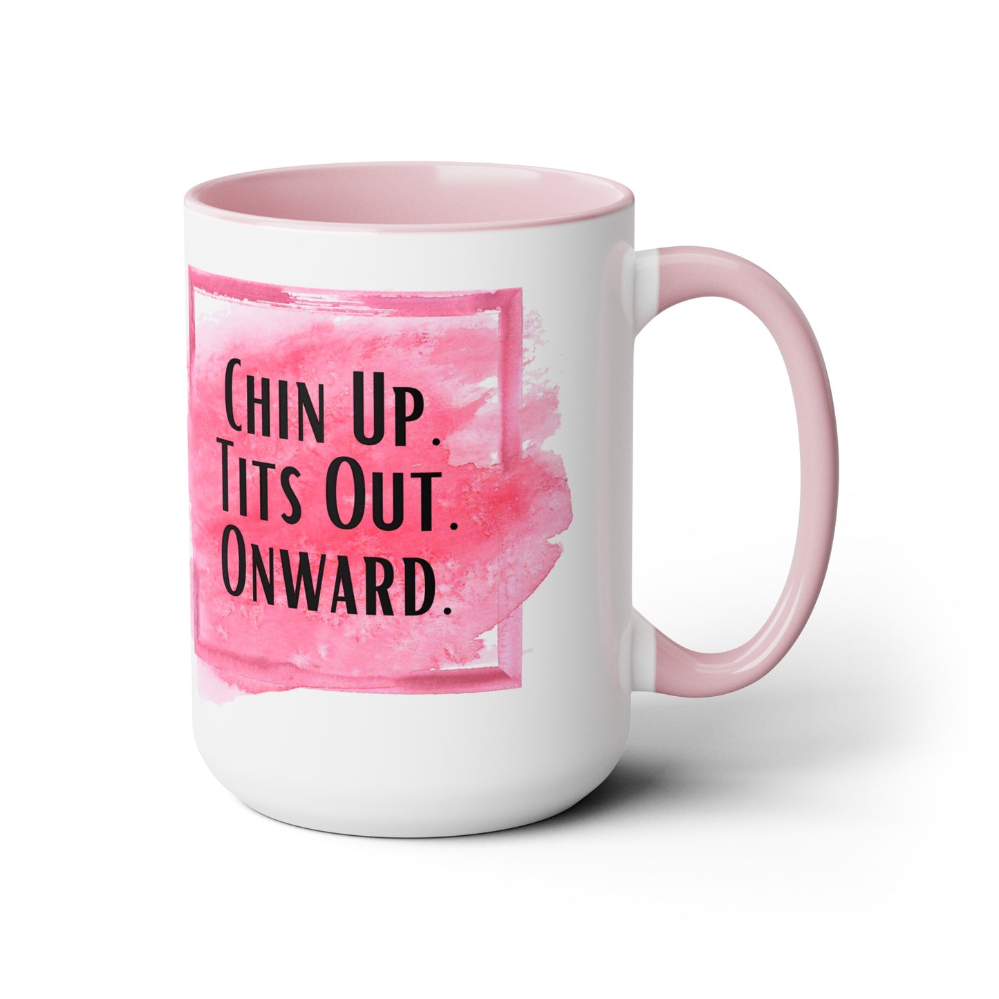 Chin Up Two-Tone Coffee Mugs, 15oz