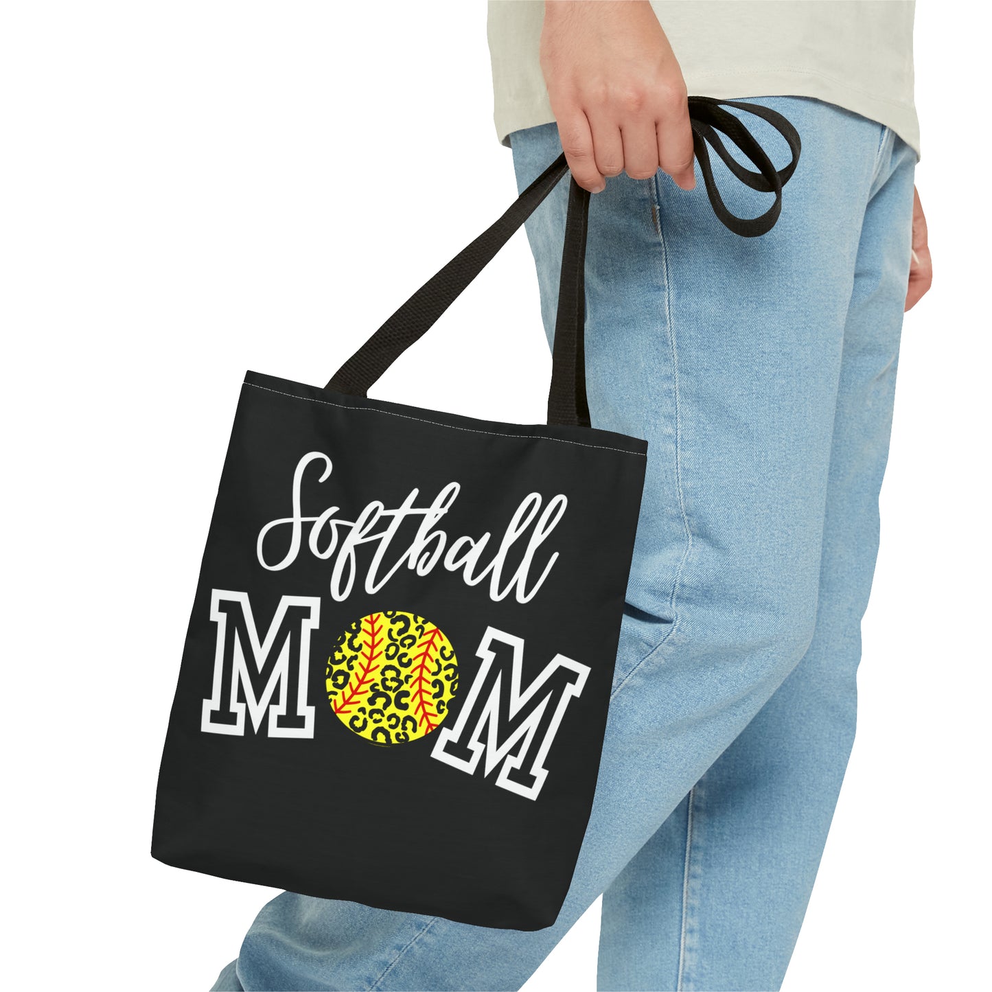 Softball Cheetah Mom Tote Bag (AOP)