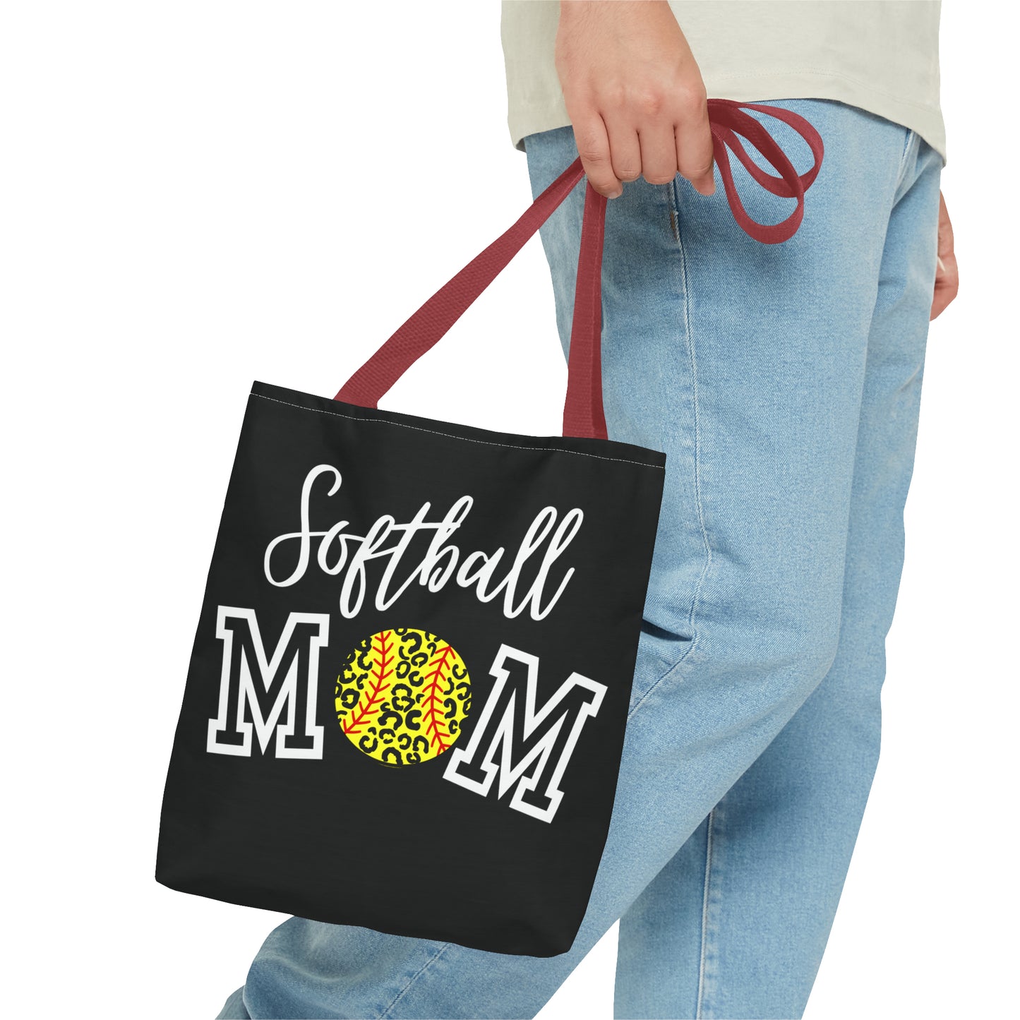 Softball Cheetah Mom Tote Bag (AOP)