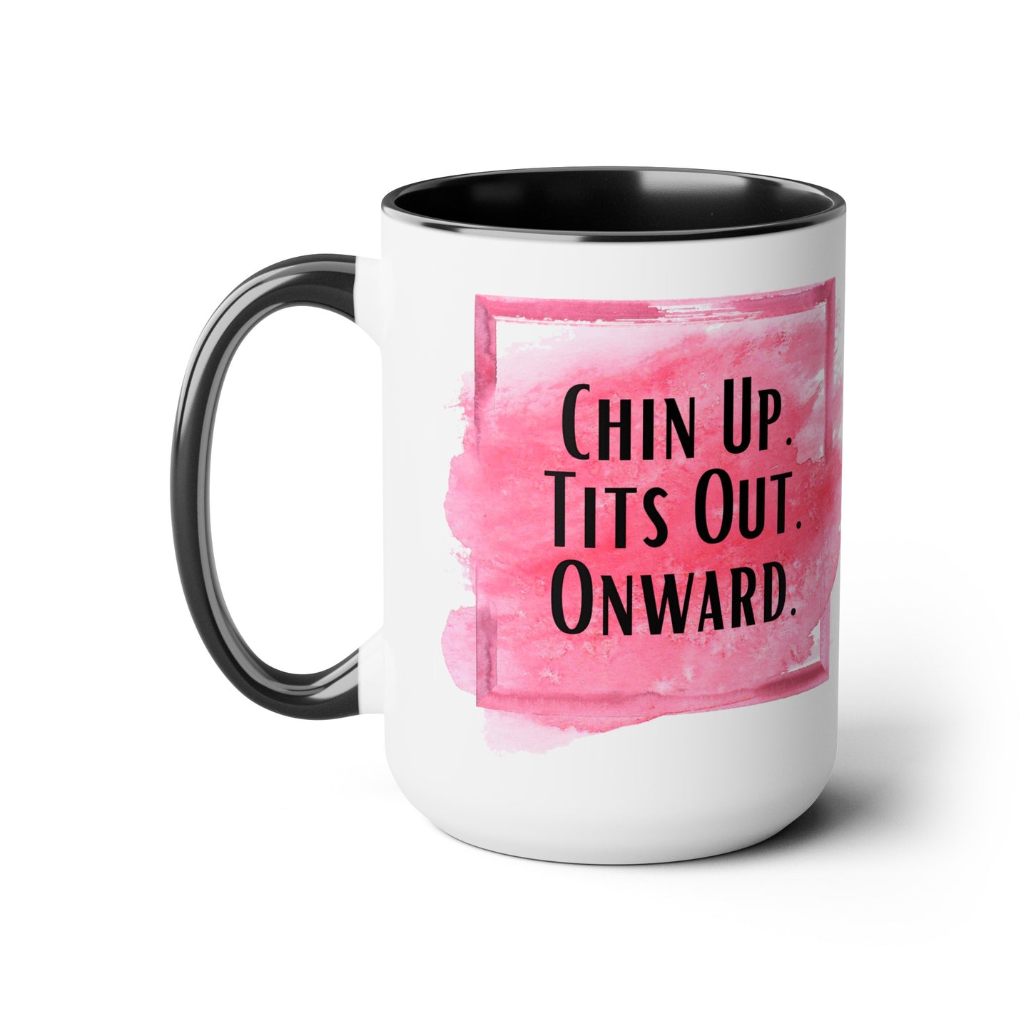 Chin Up Two-Tone Coffee Mugs, 15oz