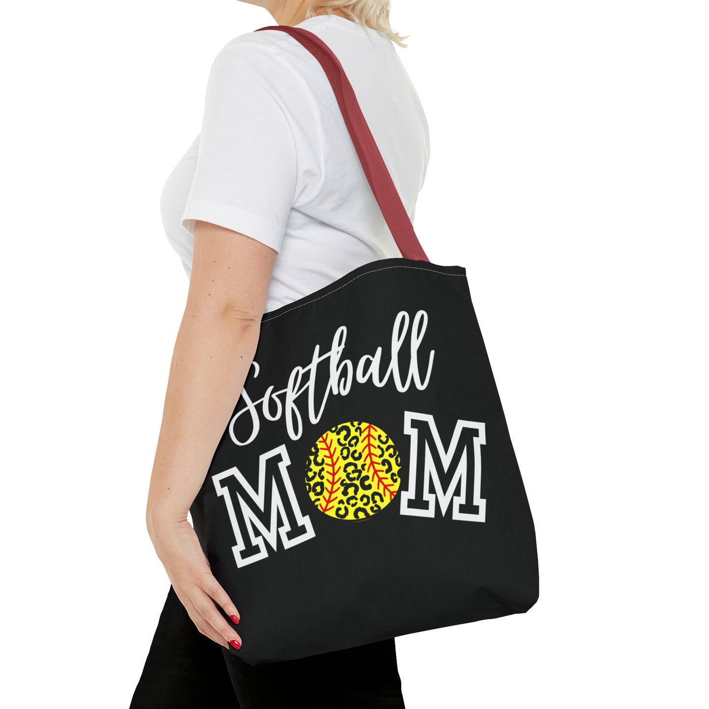 Softball Cheetah Mom Tote Bag (AOP)