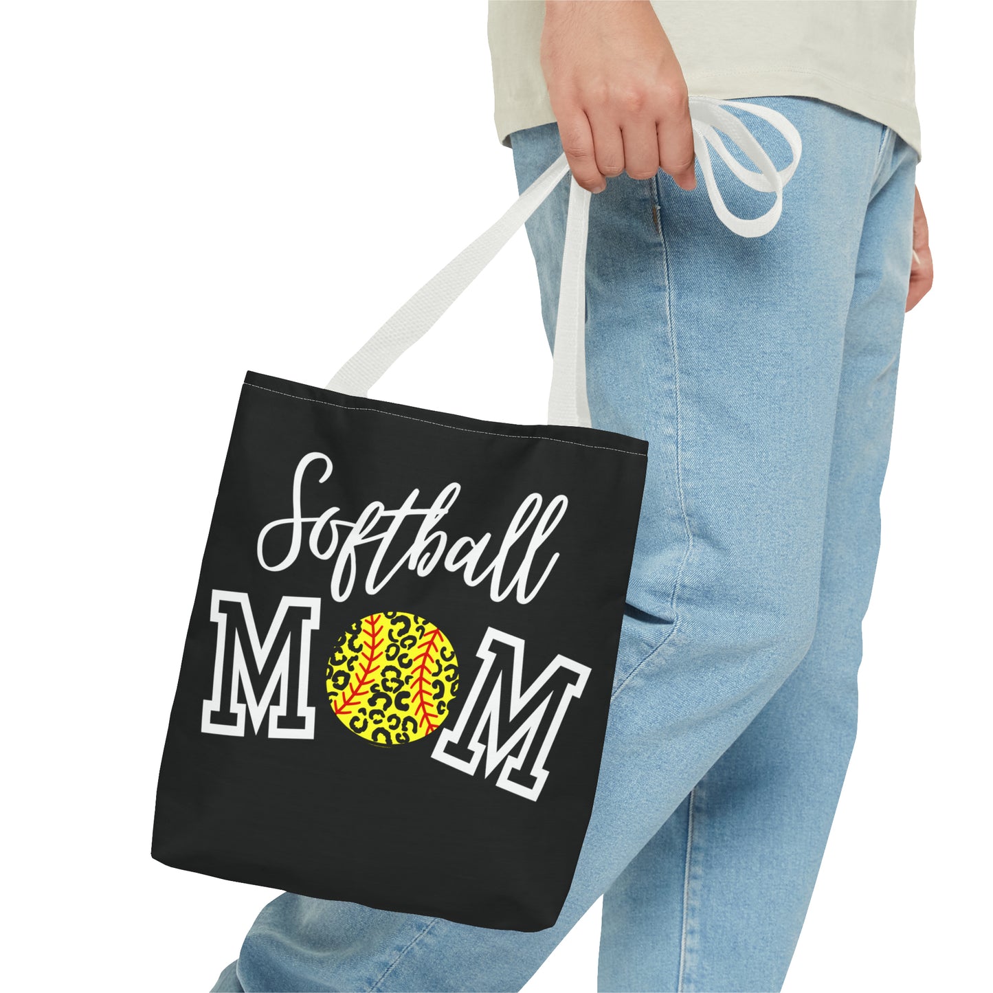 Softball Cheetah Mom Tote Bag (AOP)