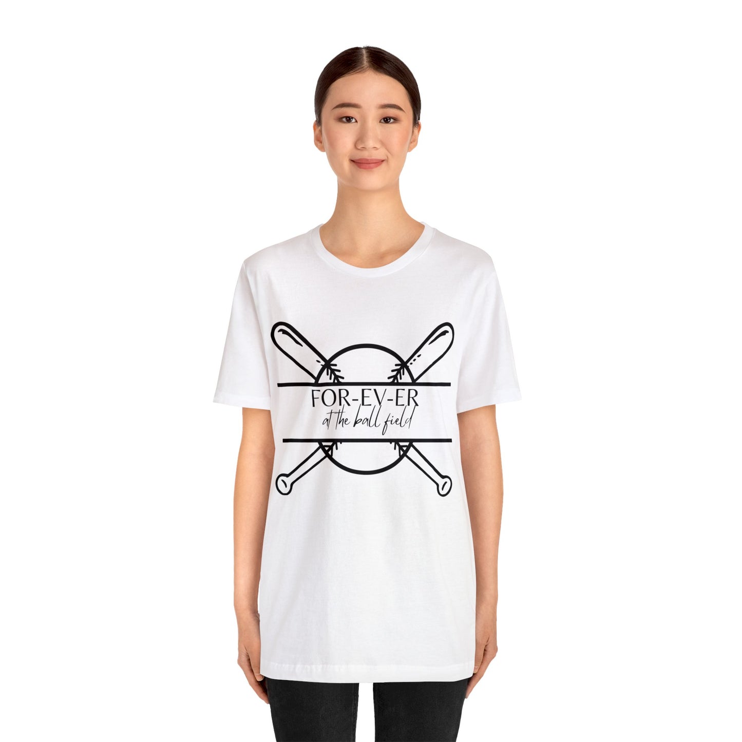 For-EV-ER at the Ball Field Bella & Canvas Unisex Jersey Short Sleeve Tee