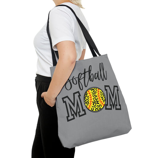 Softball Cheetah Mom Tote Bag (AOP)