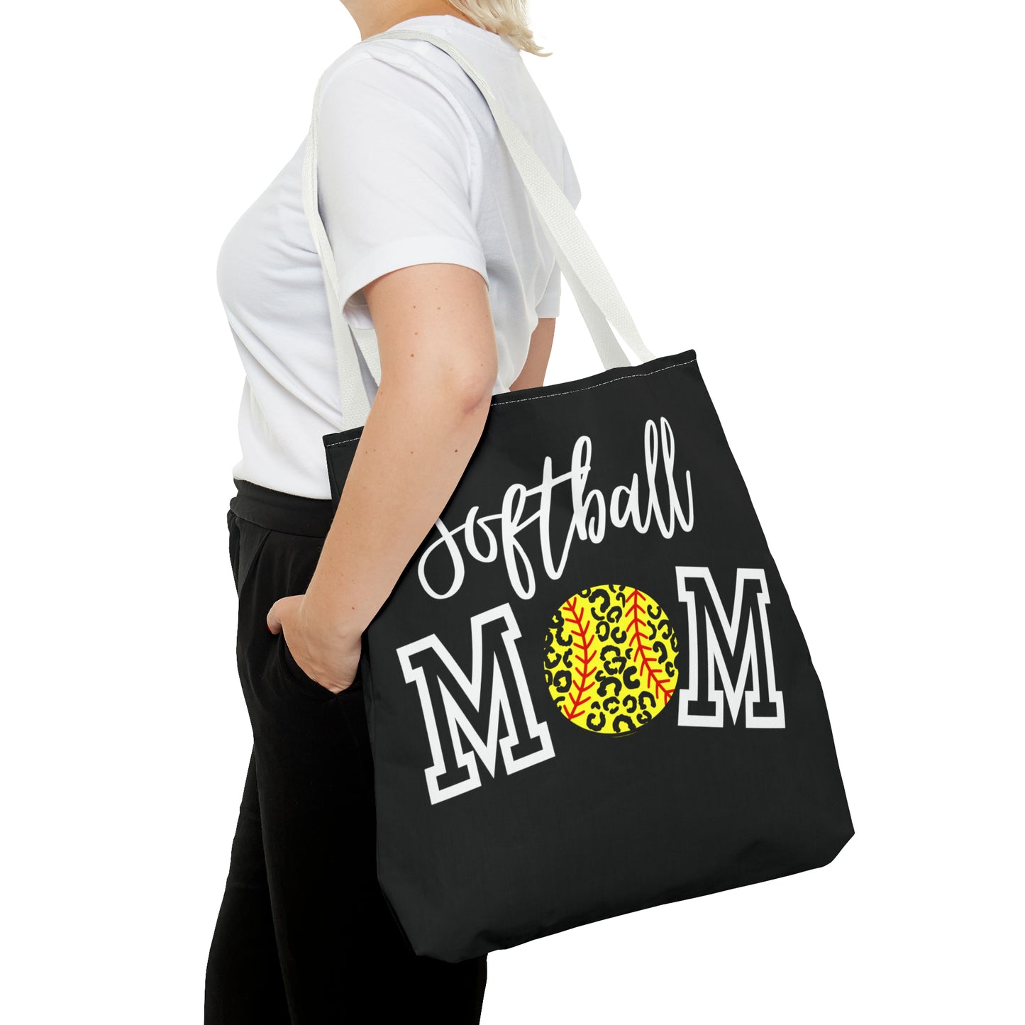 Softball Cheetah Mom Tote Bag (AOP)