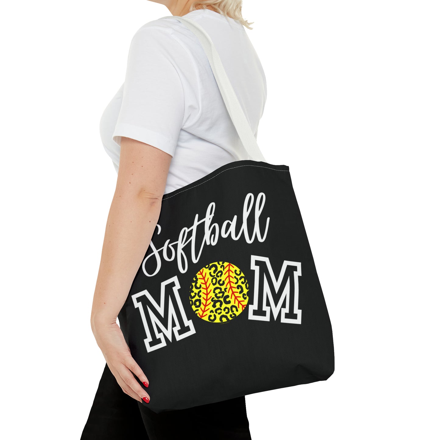 Softball Cheetah Mom Tote Bag (AOP)